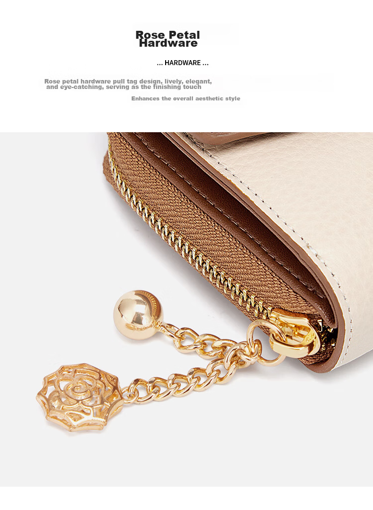 Kouyi Women's Short Wallet Genuine Leather Mini Fashion Coin Purse Student Birthday Gift for Girlfriend Wife 5
