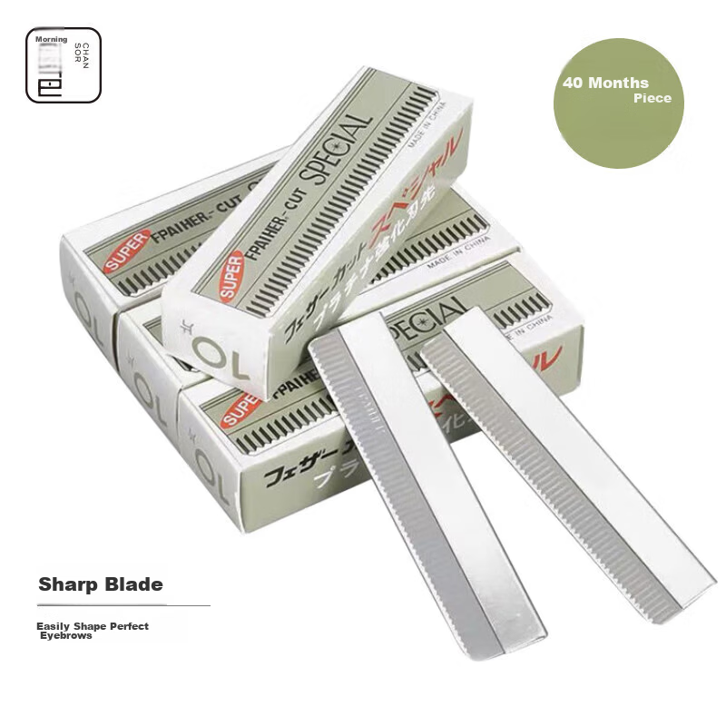Chense Professional Eyebrow Razor Blades 40pcs Multi-purpose Eyebrow Shaping and Hair Removal Blades for Makeup Artists