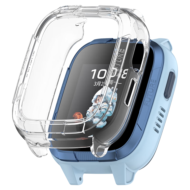 KMaxAI Compatible with Honor Choice Whizkid 2i Kids Watch Protective Case + Screen Protector Soft Silicone Cover Anti-Scratch Tempered Glass Transparent