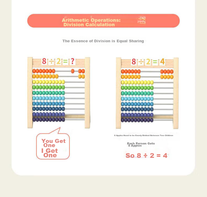 Montessori Math Counting Frame Educational Toy Arithmetic Sticks Addition and Subtraction Learning Tool for 2nd Grade 10