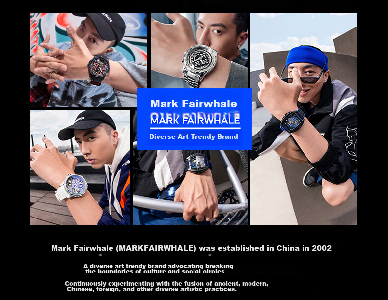MARK FAIRWHALE Watch, Whale Series, Men's Mechanical Style Student Watch, Calendar, Luminous, Domestic Wristwatch, Birthday Gift, 5670 3
