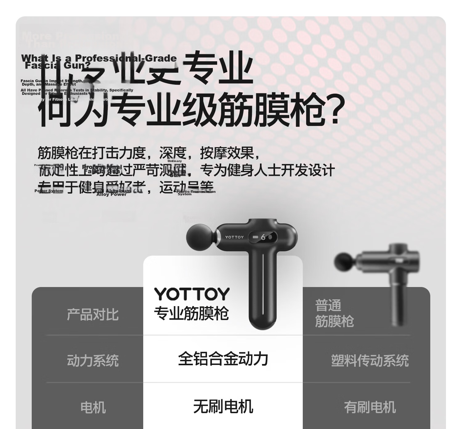 Yottoy Professional Fascia Gun Deep Muscle Massager Home Full Body Massager Waist Leg Shoulder Muscle Relaxation Neck Fascia Gun 1