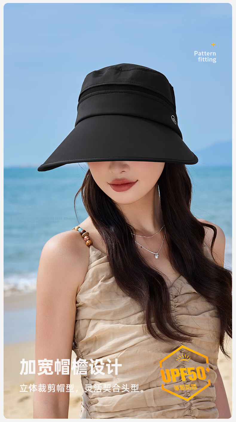 GRGN Sun Protection Hat for Women with Wide Brim, Sun Hat, Fisherman Hat, Sun Hat, Shell Hat, Face-Covering UV Protection Hat for Wome 7