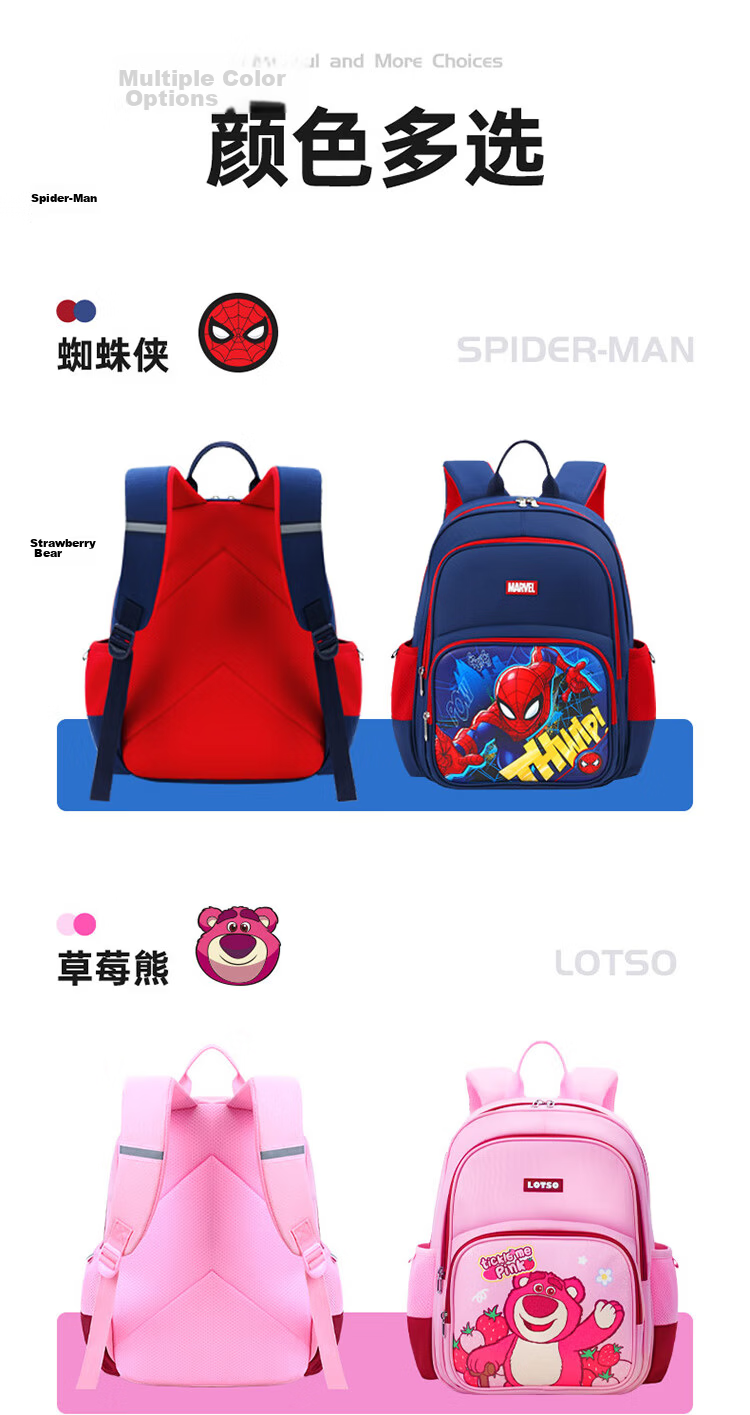 Disney Backpack Elementary School Boys Grades 1-3 Stationery Set School Supplies Gift 11
