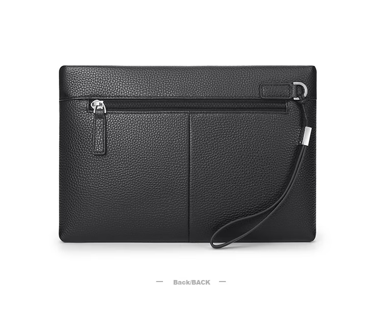 MEXICAN Men's Clutch, Top-Grain Leather Handbag, Multi-Card Slots, Zipper Envelope Bag, Wallet Clip, Birthday Gift for Me 12