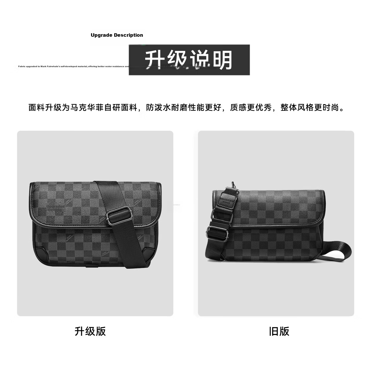 Mark Fairwhale Luxury High-End Crossbody Shoulder Bag Men's Commuter Backpack Chest Bag Portable Small Phone Bag Small Shoulder Bag 2