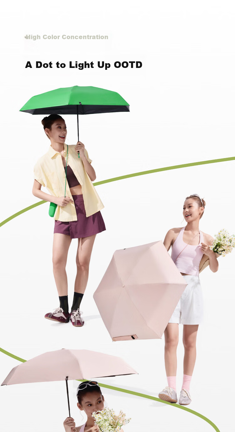 Beneunder UV Protection Sun Umbrella, Foldable Black Gel Capsule Umbrella for Rain And Shine, BM525 Almond Color 14
