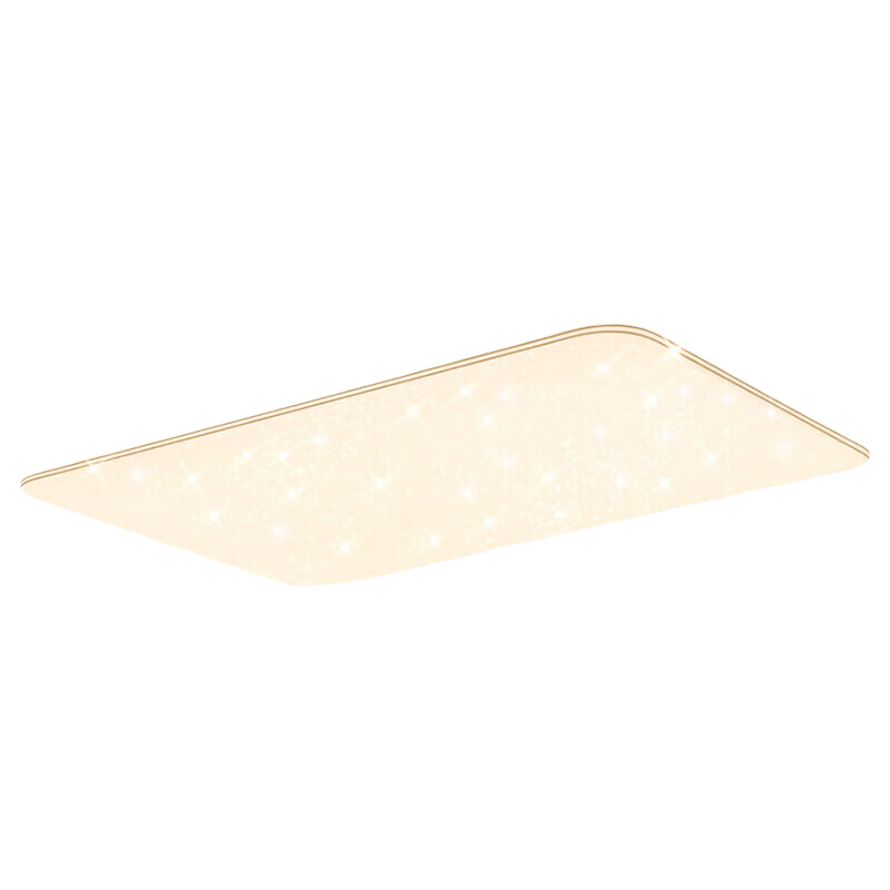 NVC LED Ceiling Light Gold Edge Starry Sky Full Spectrum Three-Color 48W for Bedroom and Dining Room
