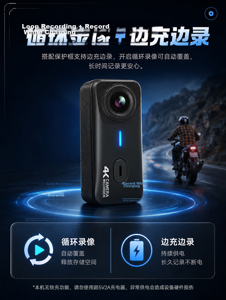 ShanGou G11 Thumb Sports Camera Motorcycle DVR Portable Magnetic Chest Neck Hanging Outdoor Fishing Cycling Vlog Camera Gift Set + 128GB Memory Card 13