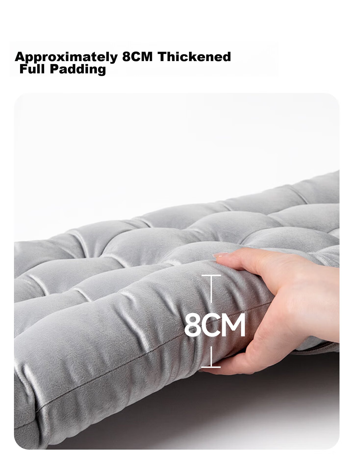 Fuju Thickened Autumn Winter Integrated Seat Cushion Backrest Chair Pad Office Student Car Seat Cushion 40*80cm 3