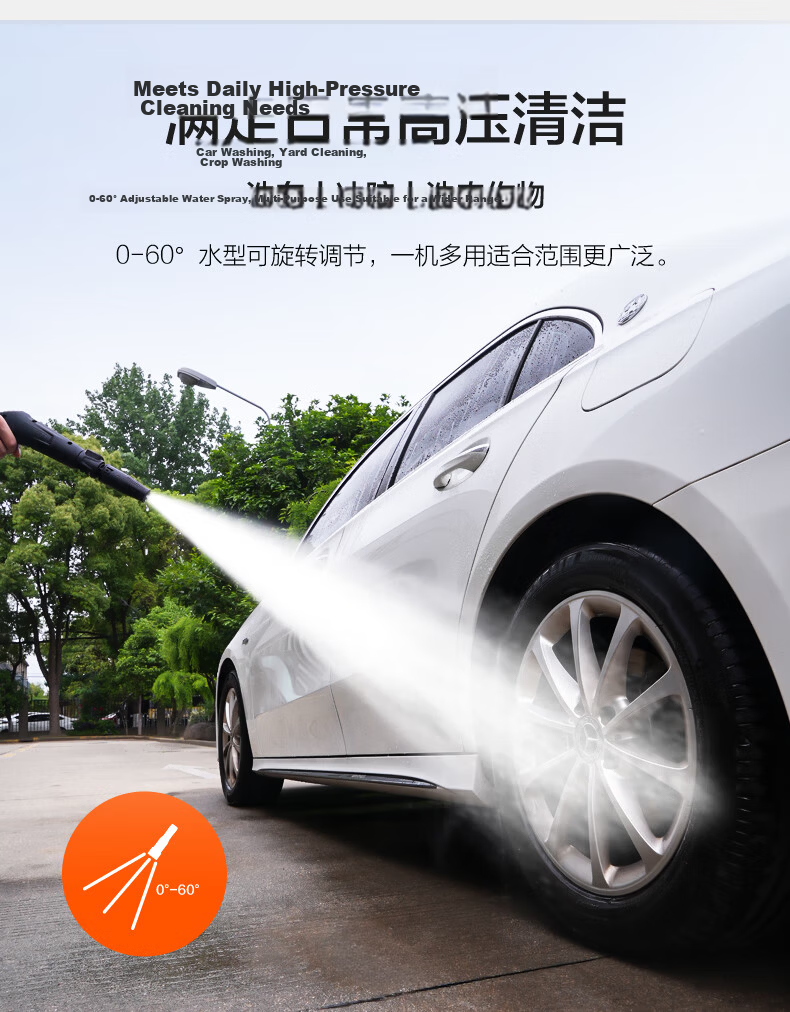 Yili Car Wash Machine, 2000W High-Pressure Car Washing Gun, High-Pressure Water Spray Gun, Car Washing High-Pressure Water Pump, 4421G Cleaning Machine 9