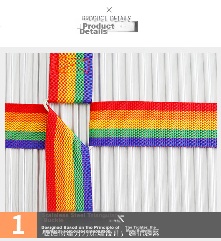Banjeni Cross Lashing Strap Luggage Tie Strap Suitcase Packing Strap Travel Security Strap with Luggage Tag Rainbow Color 5