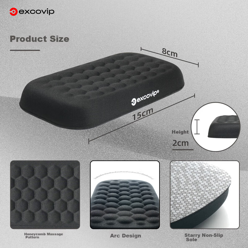 EXCO Ergonomic Silicone Wrist Rest Mouse Pad Palm Support Keyboard Wrist Pad Typing Support 0445 9