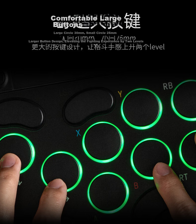 8BitDo Tianren Star Arcade Controller Microsoft Xbox Hitbox Street Fighter 6-Button Fighting Keyboard XSX Gamepad PC Steam Tekken 8 Fatal Fury 97 Street Fighter 12