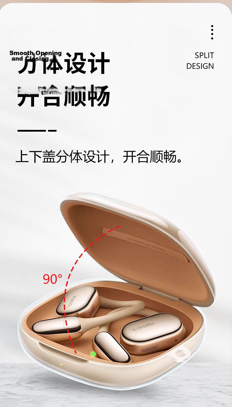 Masentek Compatible with Xiaomi Open-Ear Headphones Protective Case, Clip-On Wireless Bluetooth Earphone Pro Drop-Resistant Protective Cover, New Buds5/6 True Wireless Noise-Cancelling 3Pro Transparent Soft Shell 5