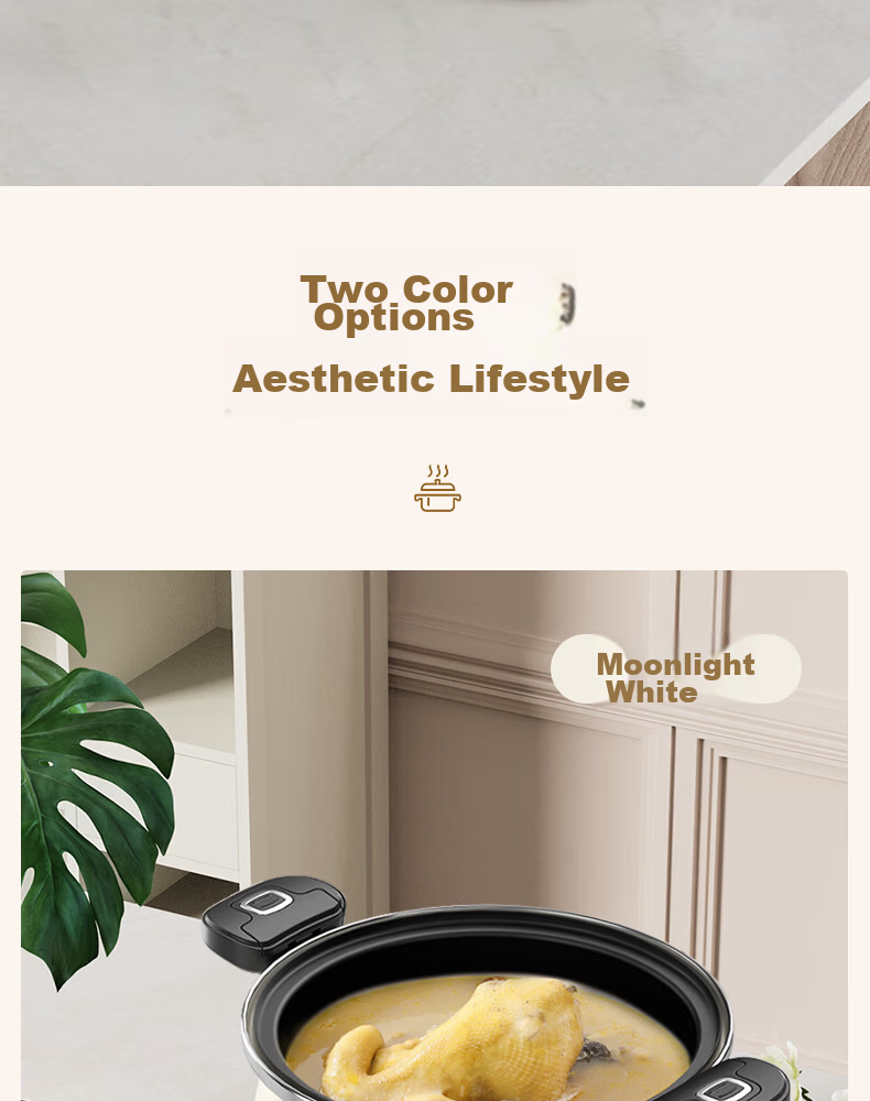 KOBACH Enamel Soup Pot Micro Pressure Enameled Cast Iron Non-Stick Stew Pot Compatible with Induction Cooker and Gas Stove 14