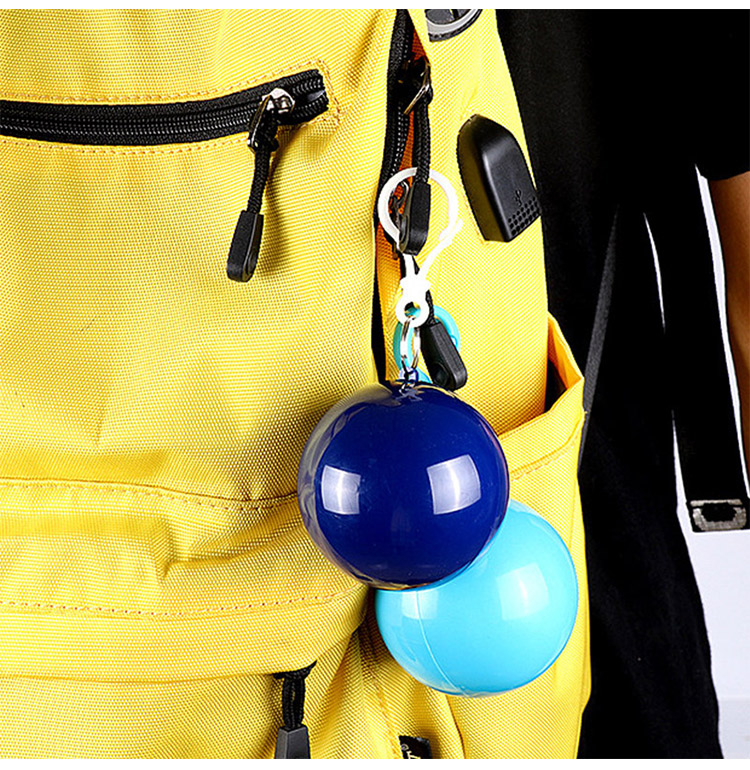 Lewang Outdoor Camping Raincoat, Pack of 3, Portable Outdoor Raincoat Ball, Disposable Raincoat with Keychain, Emergency Raincoat 12