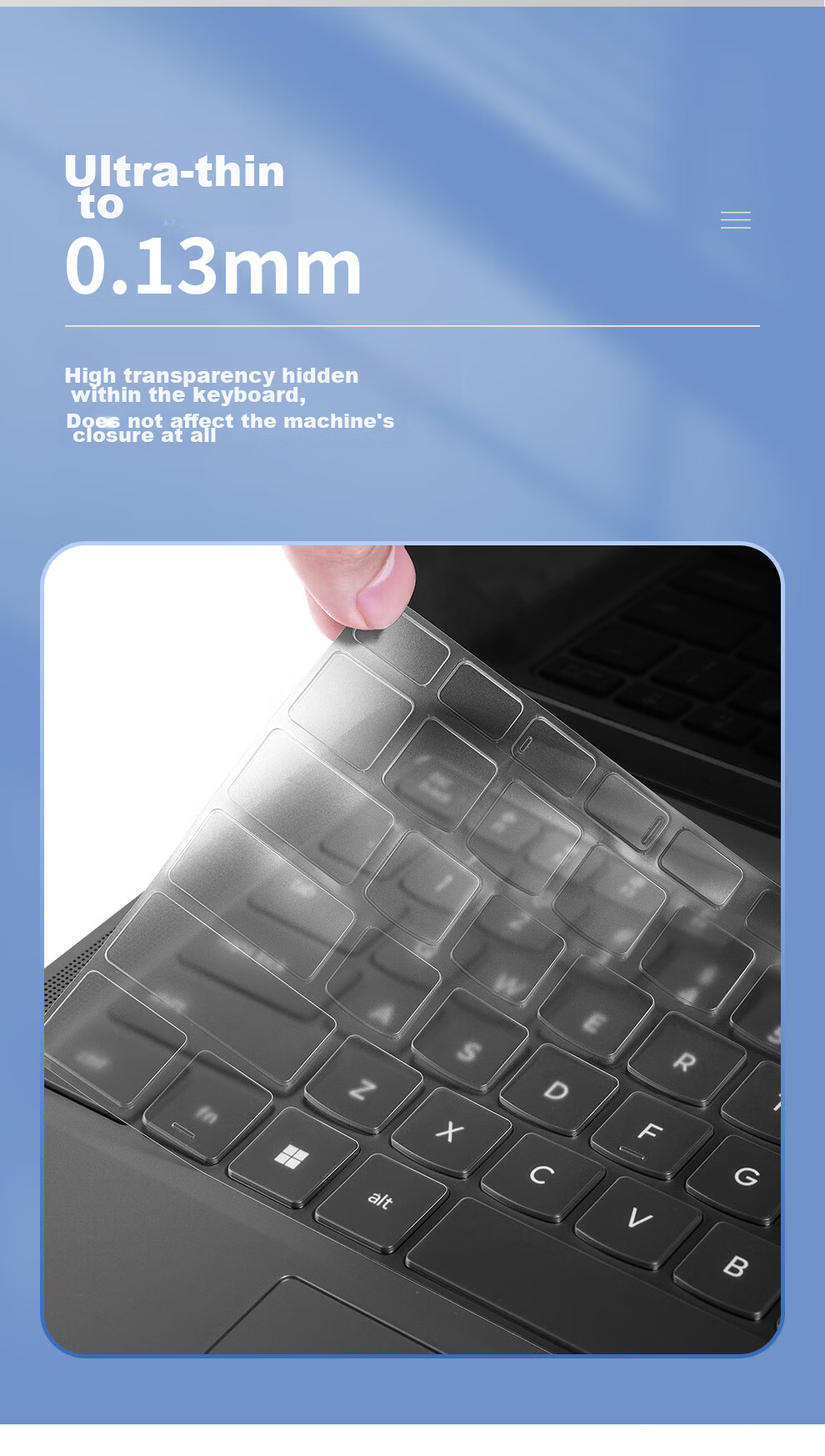 Jichuan Lenovo Xiaoxin Pro 14 Ryzen/Core Ultra Keyboard Film 2026/2025 Laptop Keyboard Protective TPU Ultra-thin Transparent Dustproof Cover 4