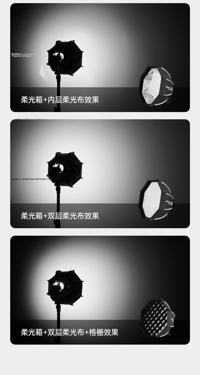 AMBITFUL PF30SE Octagonal Deep-Mouth Grid Softbox, Mini Quick-Install Light Modulator, Suitable for Shengniu TT520/V860II/v850II/V1/AD200 Series 19