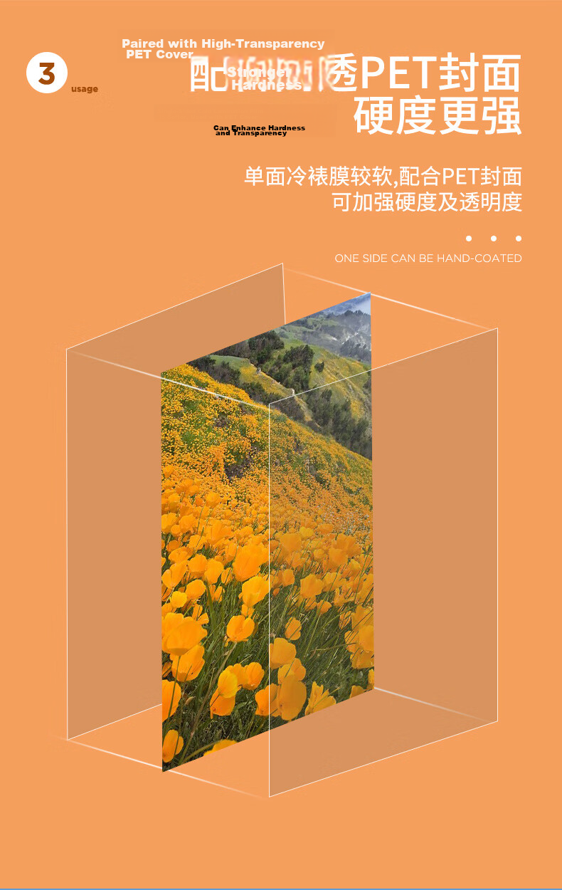SAILS A3 Glossy Single-Sided Cold Laminating Film DIY Laminating Sheets for Handmade Pressed Leaves and Flowers Photo Laminating Film 20 Sheets 8705 6