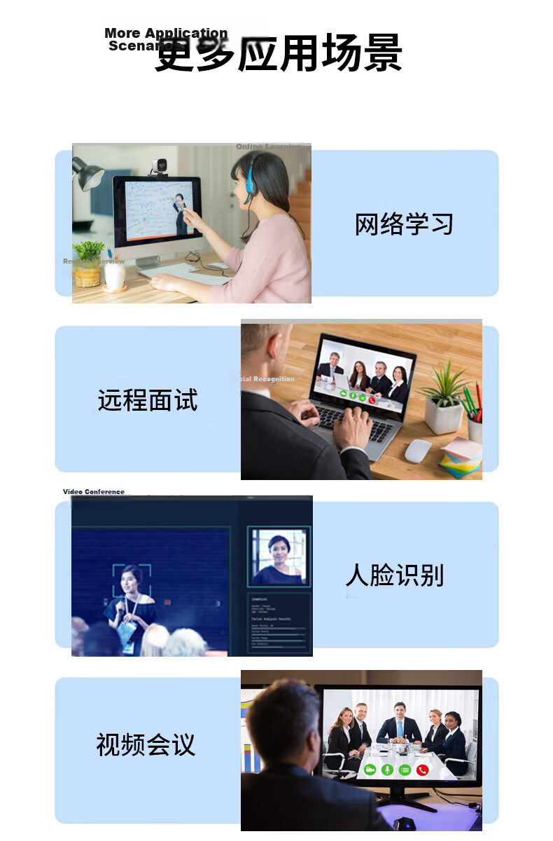 GESOBYTE C309 1080P HD Live Streaming Webcam with Stand, USB Plug and Play, Built-in Microphone for Video Calls, Online Meetings, Remote Teaching, Compatible with Laptop and Desktop Computers 9
