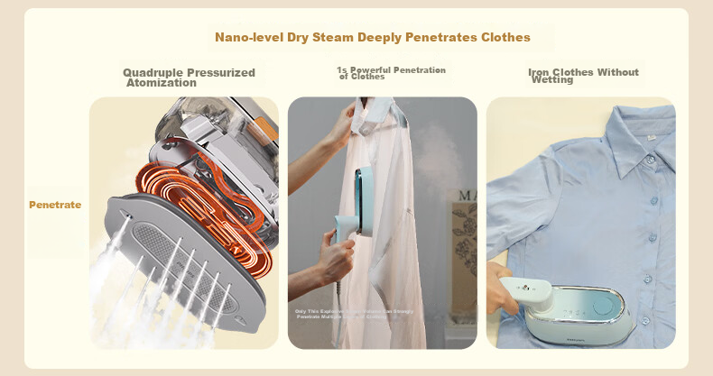 PHILIPS Handheld Compact Iron And Garment Steamer for Home Use, Portable Travel Ironing Machine, Gift, STH3050/30 9