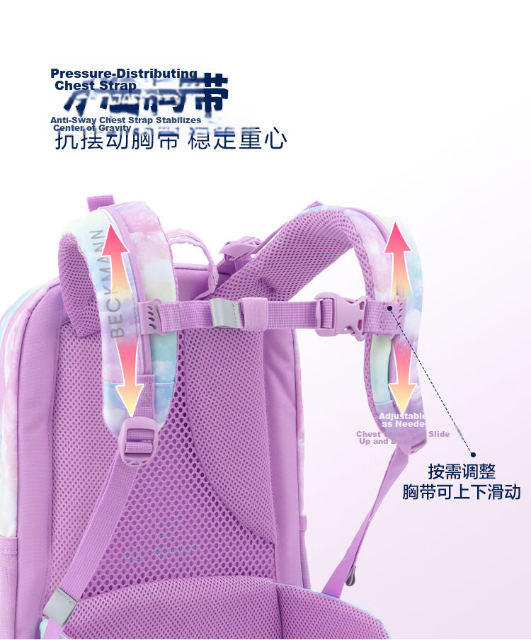 Beckmann Ergonomic Lightweight Primary School Backpack for Grades 1-3, Large Capacity, Stylish Kids' School Bag for Boys and Girls 10
