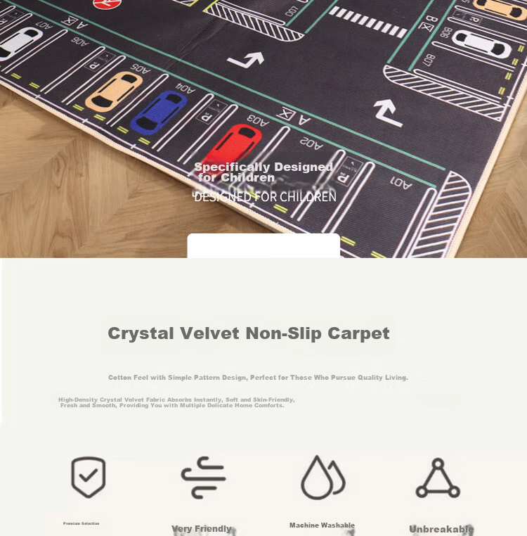 TaTanice Parking Lot Play Mat Children's Play Crawling Mat Living Room Bedroom Early Education Entertainment Area Carpet Birthday Gift for Boys and Girls 2