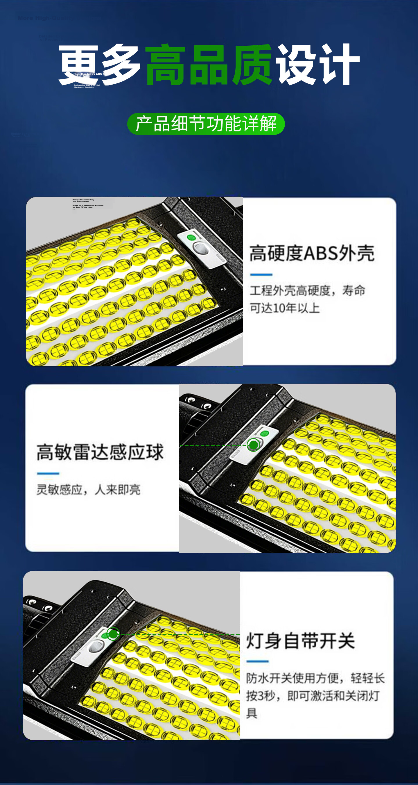 Shufujia Solar Outdoor Lighting Garden Lamp Street Light New Rural Household Waterproof High Power Street Lamp 12