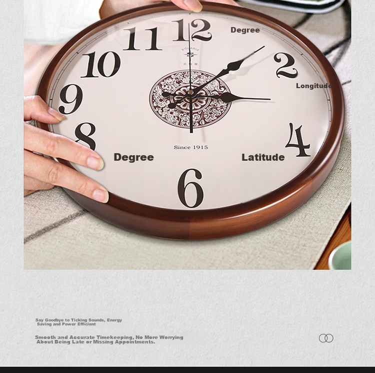 POLARIS Wall Clock Living Room Clock Minimalist New Chinese Style Creative Home Quartz Clock 40cm Quartz Model 8