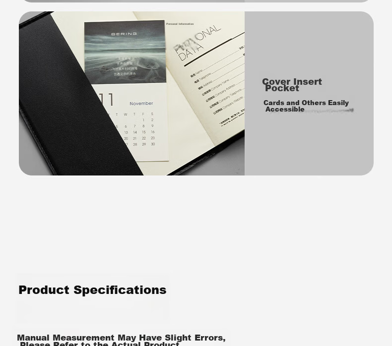 M&G Color-Block Soft Leather Cover Notebook, Meeting Office Supplies, Conference Record Book, Affordable Diary, Journal, Business 25K120 Single Book APYD2K78 19