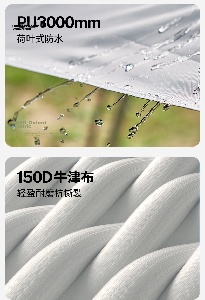 MOBIGARDEN Outdoor Camping Self-Standing Quick-Open Canopy Holiday Dome PO9.0 Sunshade Curtain NX24672018 Morning Mist White 16