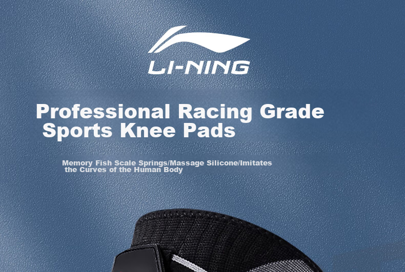 Li-Ning Knee Pads for Sports Running, Two-Pack, Meniscus Protection, Patellar Strap, Basketball Football Badminton Hiking Knee Support, Black, Size L 2