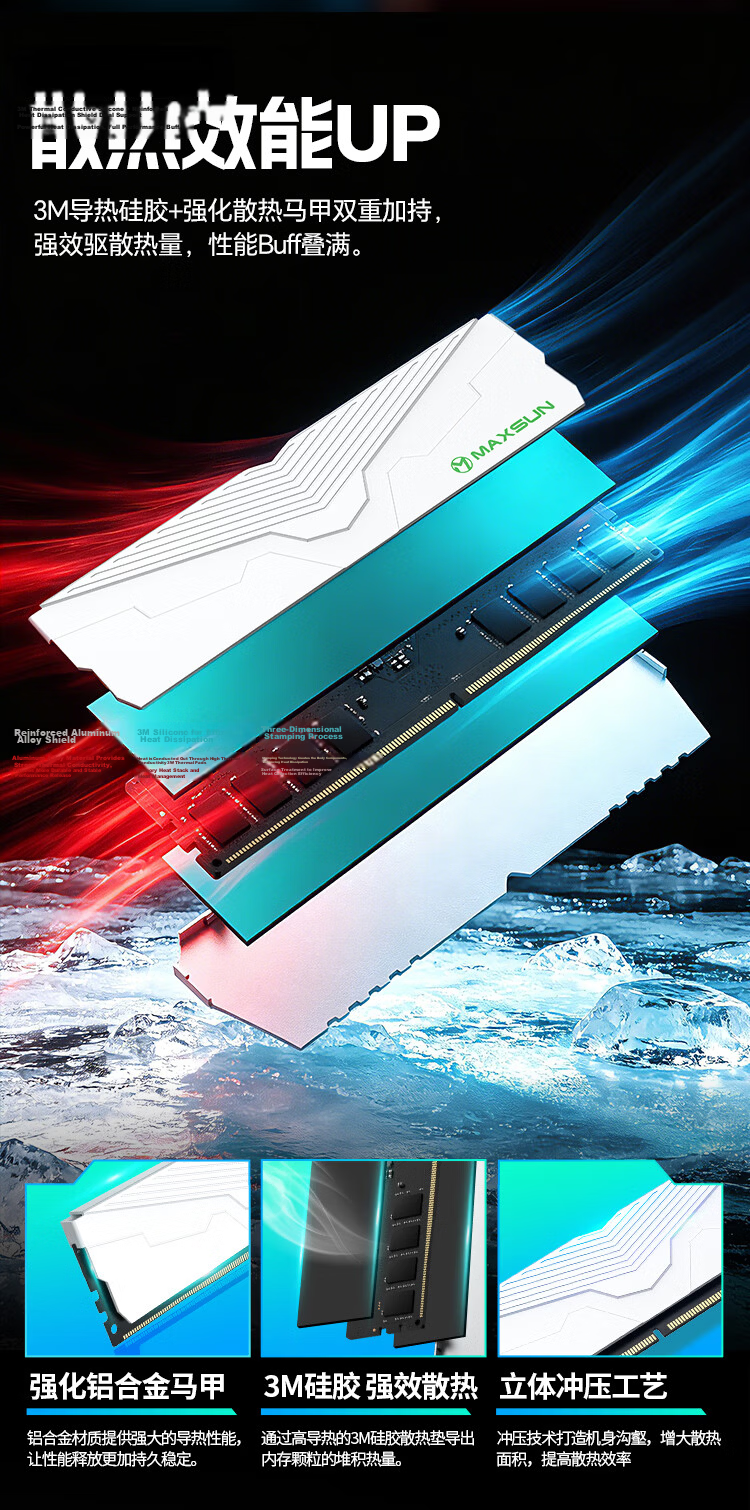 MAXSUN 8GB DDR4 3200 Desktop RAM Standard Series AI Computer Accessories 5