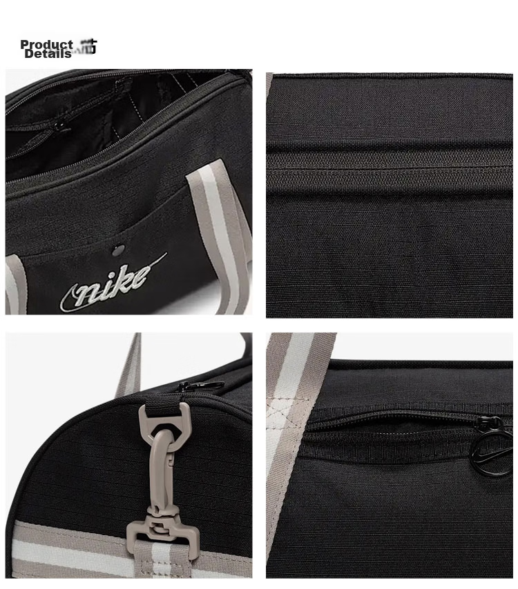 NIKE Unisex Heritage Duff Crossbody Bag Casual Bag DR6261-014 Black/Grey One Size 5