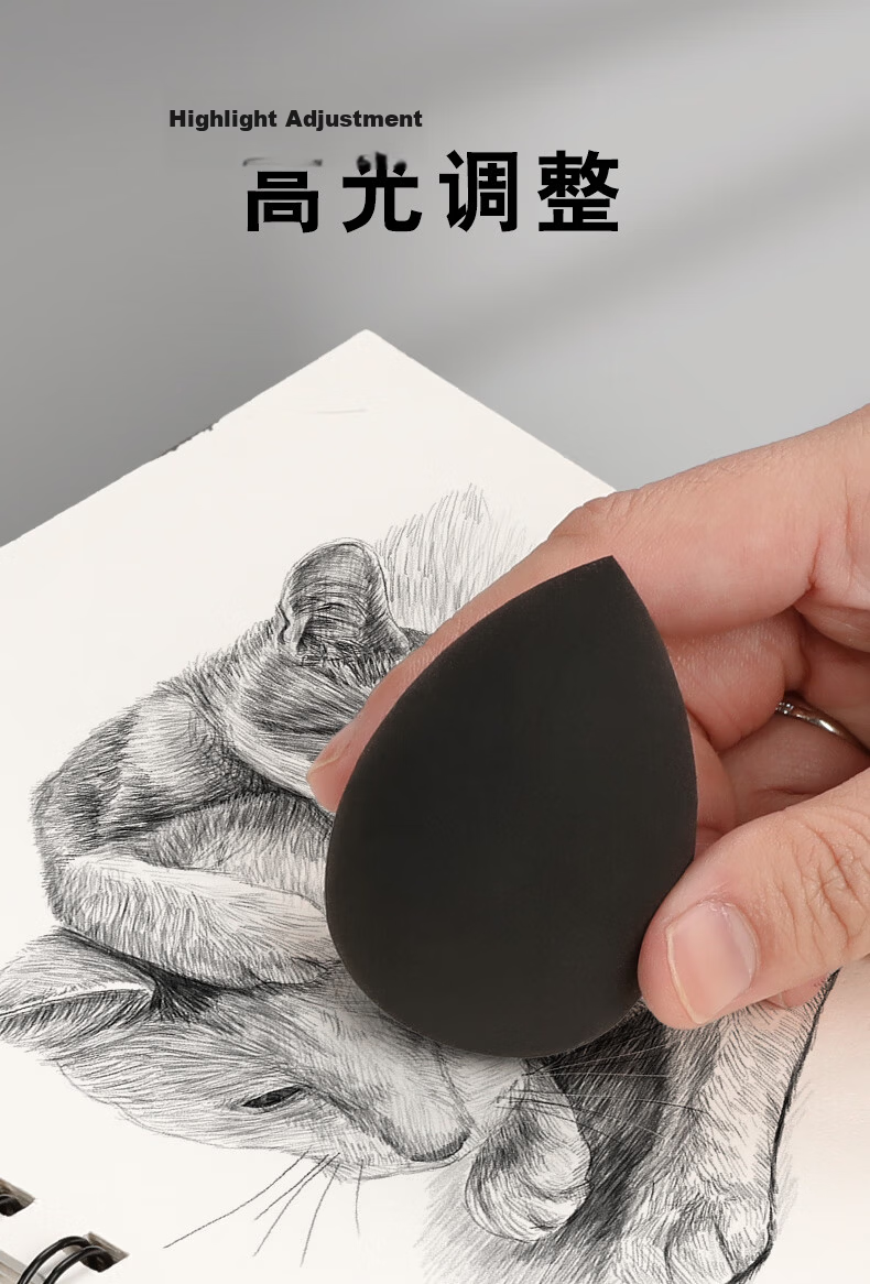 Surada Sketch Eraser Cotton Sketch Pencil Eraser Ball Eraser Pen Student Drawing Quick Sketch Sponge Ball Paper Eraser Makeup Sponge Tool DIY101 11