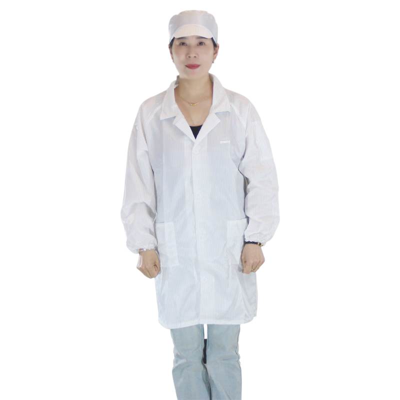 Zhierkang Antistatic Coverall with Static-Proof Cap, Clean Dustproof Workwear for Food Processing And Electronics Factory, White 3XL Size