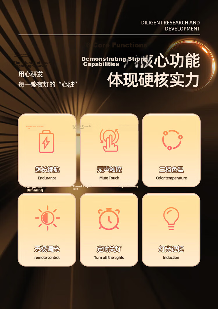 Heart Lock Voice-Controlled Night Light with Smart Voice Control, Motion Sensor Bedside Lamp, Rechargeable Bedroom Light for Baby Feeding, Eye Protection, And Sleep Aid 5
