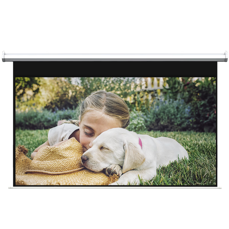 Wuyinxiang Electric Projection Screen 120 Inch 16:9 Motorized Remote Control Screen Long Focus Projector Screen HD Projector Screen H8008 Compatible with Epson XGIMI JmGO Dangbei