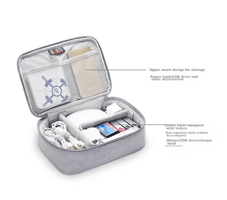 BUBM Cable Storage Bag, Power Box, Multifunctional Charging Cord Organizer, Portable Travel Digital Accessory Storage Pouch 6