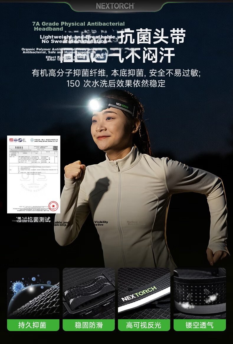 NEXTORCH eStar Outdoor High-Power Headlamp Camping Running Headlight Industrial Inspection Headlamp Fishing Headlamp 1300 Lumens 9