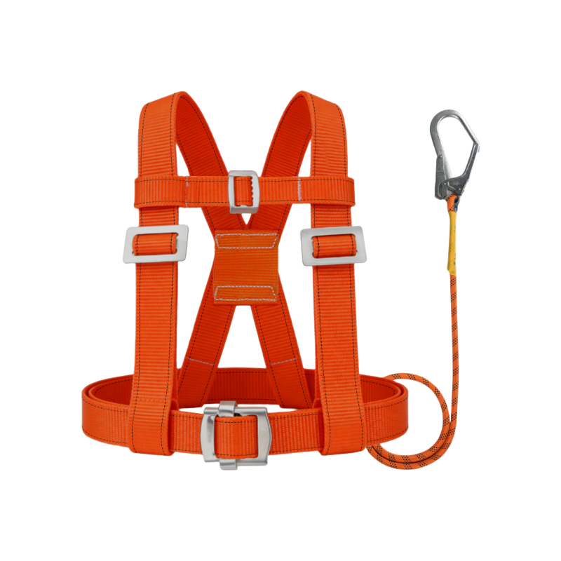 YUANBANG High-Altitude Work Safety Harness Three-Point Safety Belt Red Upper Body Waist Belt 3m Rope with Large Hook Next-Day Delivery