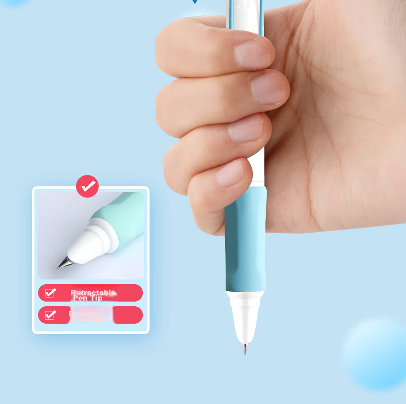 HERO P320 Fountain Pen, Xingqi Cang Ergonomic Push-Button Fountain Pen for Third Grade Elementary School Students' Handwriting Practice, Iridium Nib, Starlight Blue, EF Extra Fine Nib 11