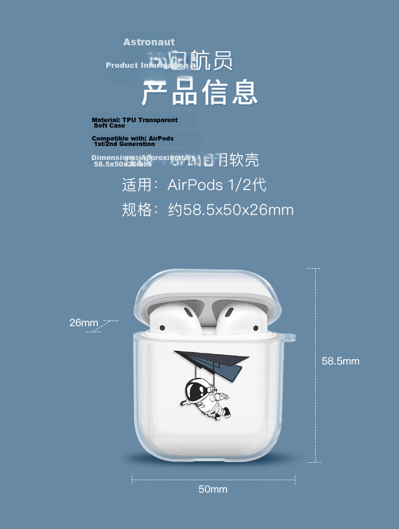 Yingkaida AirPods 3 Case [Happy Pachydog], Apple Earphone Protective Case, Wireless Bluetooth Earphone Cover, Shockproof Creative Anti-Slip Shell, Storage Case 10