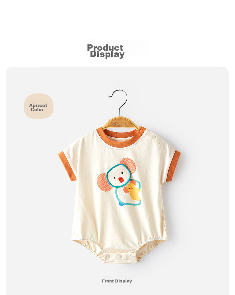 Wismorni Baby Romper, Summer Thin Style, Infant Triangle Bodysuit, Short-Sleeve Onesie, Newborn Crawling Suit 5