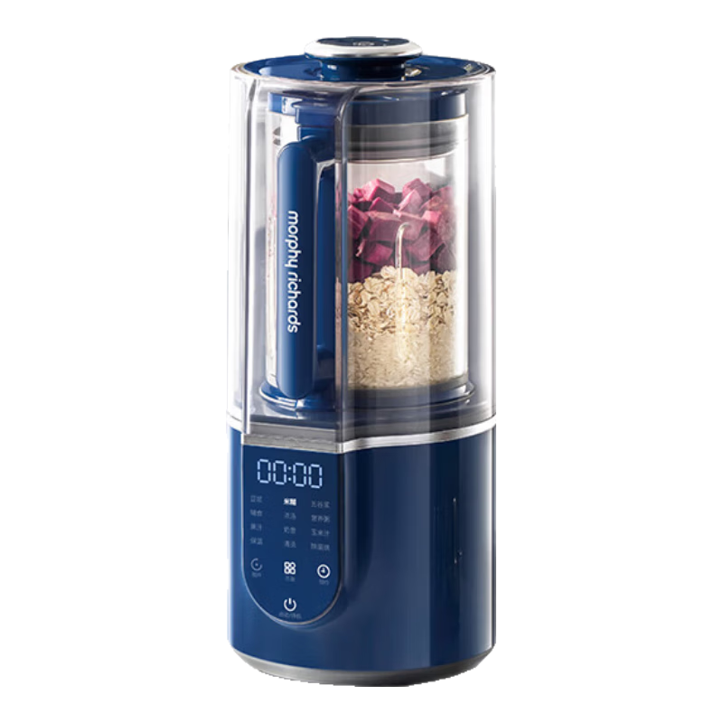 Morphyrichards Blender 1.5L Multifunctional Quiet Soy Milk Maker Fully Automatic Juicer with Heating Noise Reduction Food Processor MR8201 Blue