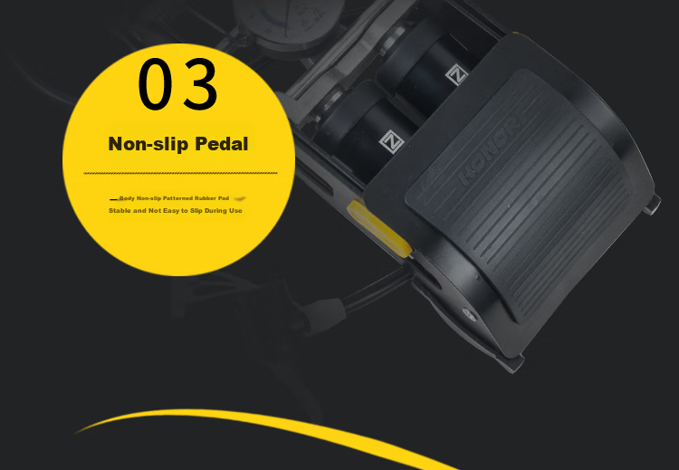 Ounai Foot Pump High Pressure Bicycle Electric Motorcycle Car Portable Pedal Inflator 6
