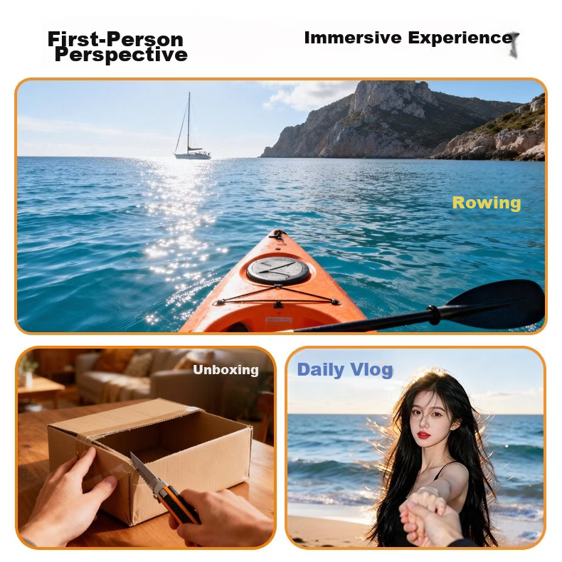Qiye Magnetic Lanyard Strap Stand Shoulder Strap First-Person View for YingShi Insta Go Ultra Thumb Camera Goultra Accessories Vertical and Horizontal Lens Stand Unboxing Video 4