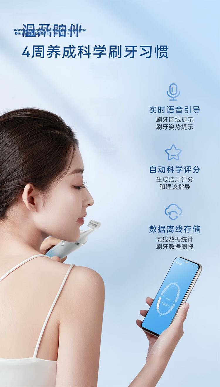 Hongmeng Smart Choice Libode Sonic Electric Toothbrush G5 Long Battery Life Gift for Boyfriend and Girlfriend 520 Gift Star Blue Compatible with Huawei Smart Life 14