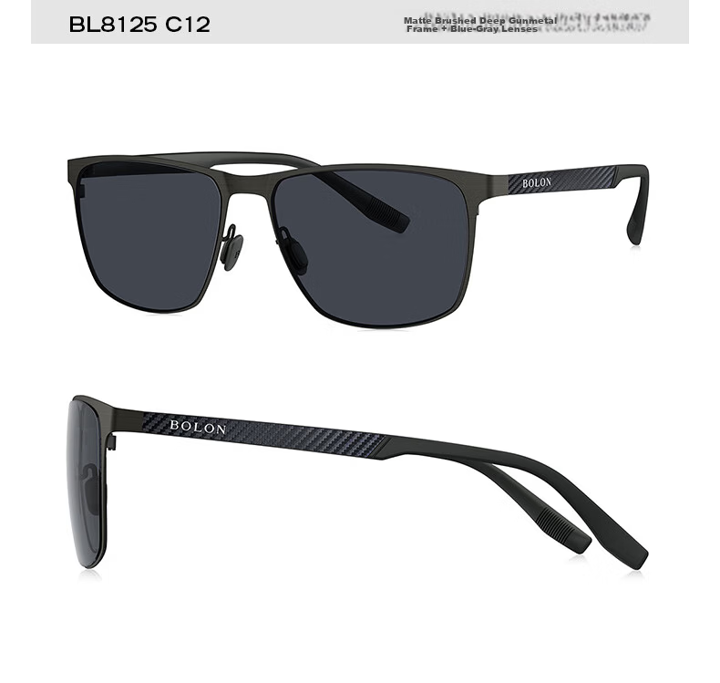 BOLON Polarized Fishing Glasses, Square Frame Sunglasses for Driving, Men's Sunglasses BL8125 C10 9